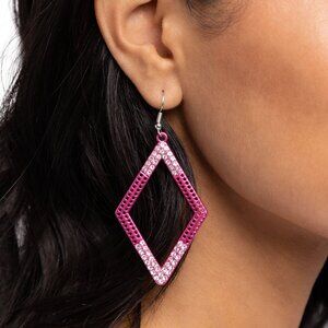 Pink Earrings - Eloquently Edgy - Pink